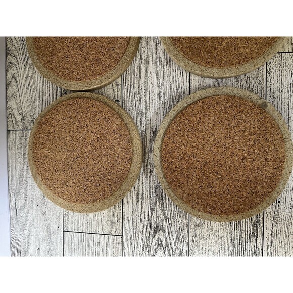 Vintage Thirsty Stone Manatee Sandstone Coasters Set of 4 Cork Backing 2000 - Picture 8 of 9